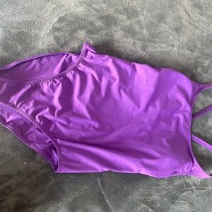 Andies purple bathing suit